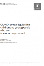 COVID-19 rapid guideline: children and young people who are immunocompromised  [updated 14th August 2020]